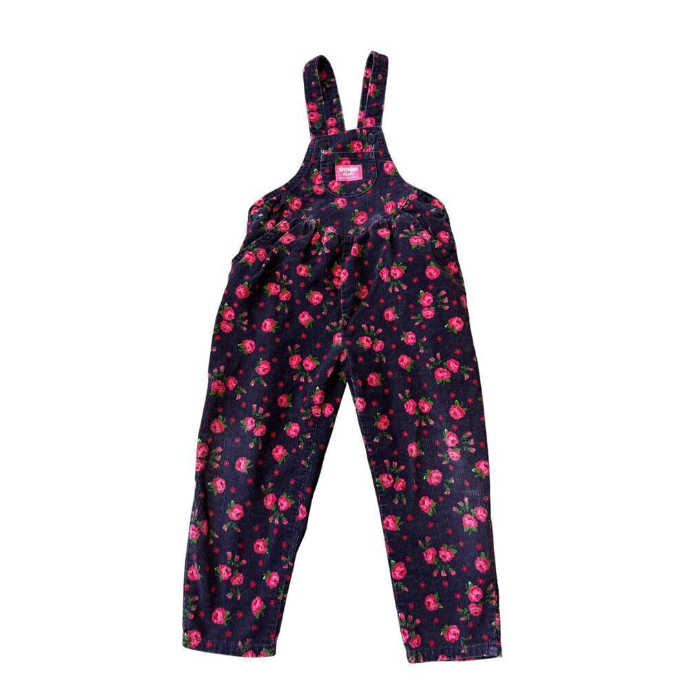 OshKosh B'gosh Girls Corduroy Overalls size 5, Vintage 90's